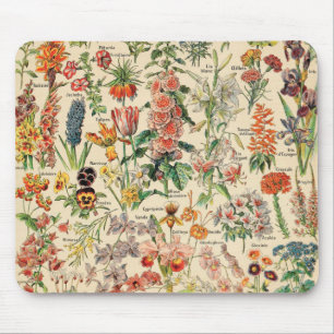Mousepad Flores do vintage por Adolfo Millot
