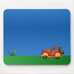 Mousepad Flores dos desenhos animados e almofada