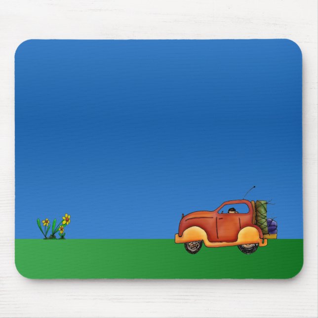 Mousepad Flores dos desenhos animados e almofada (Frente)