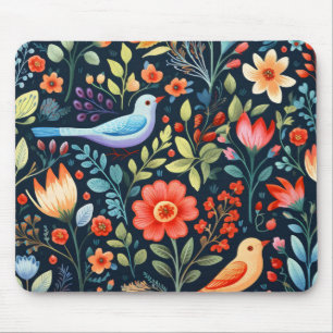 Mousepad Flores e Aves