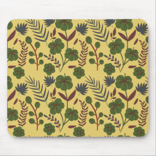 Mousepad Flores e borboletas, sem costura, de tipo floral