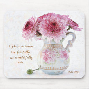 Mousepad Flores e Escritura de Mouse