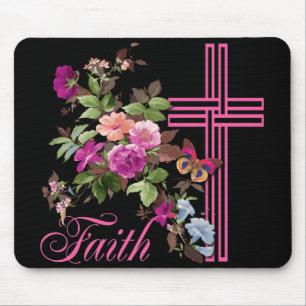 MOUSEPAD FLORES E FÉ