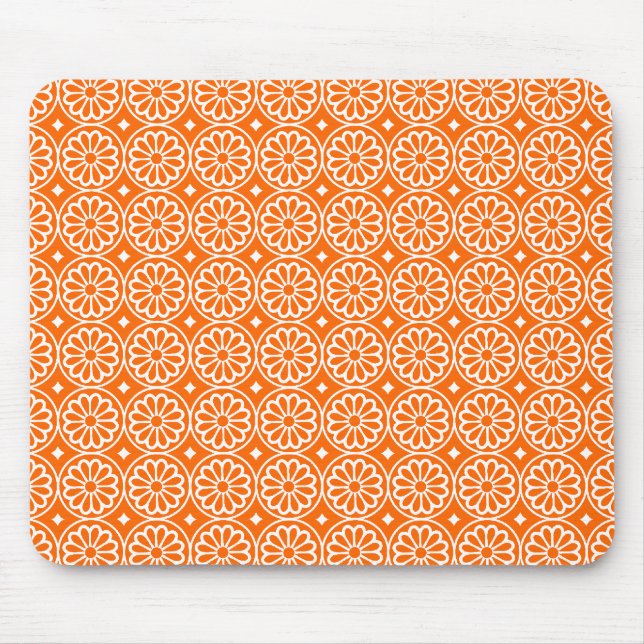 Mousepad Flores Egípcias Antigas - Laranja (Frente)