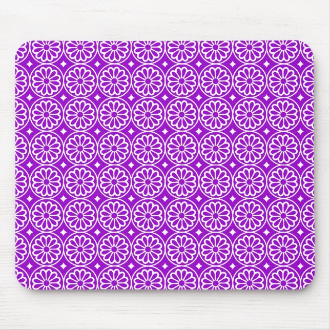 Mousepad Flores Egípcias Antigas - Roxo (Frente)