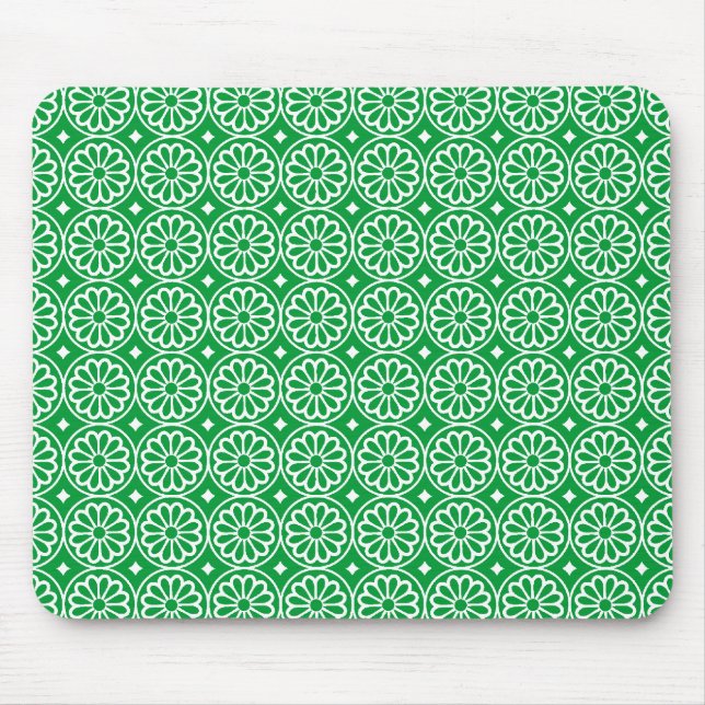 Mousepad Flores Egípcias Antigas - Verde-Grama (Frente)