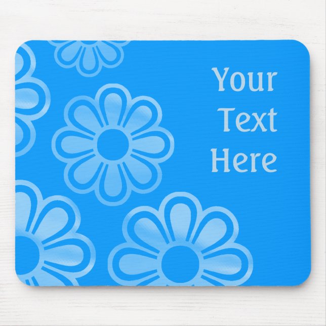 Mousepad Flores em cascata - Azul (0099FF) (Frente)