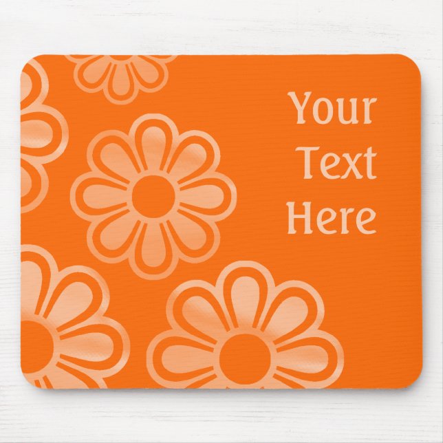 Mousepad Flores em cascata - Laranja (Frente)
