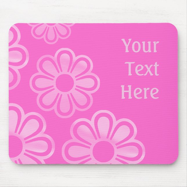 Mousepad Flores em cascata - Rosa (Frente)