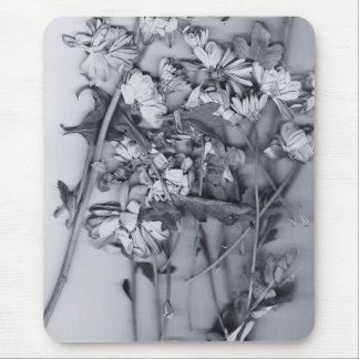 Mousepad Flores em Preto e Branco