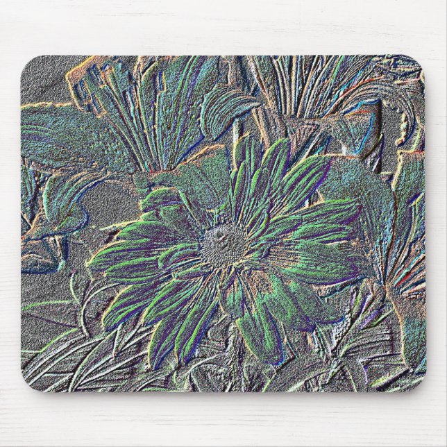 Mousepad Flores em relevo com cor (Frente)