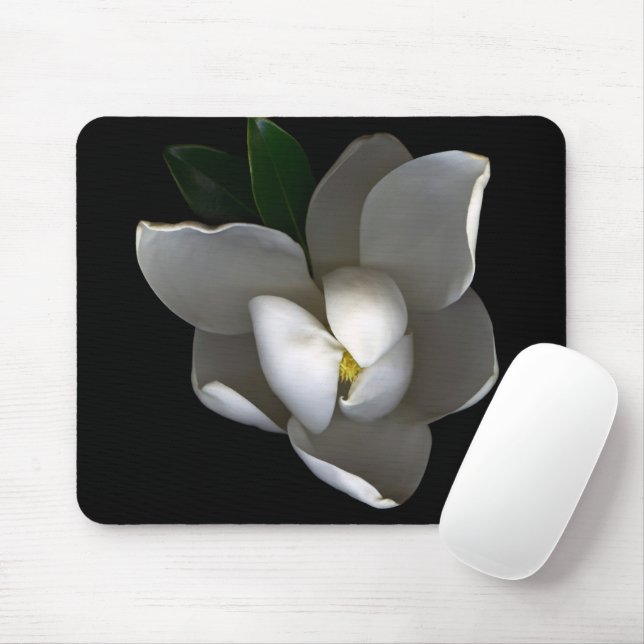 Mousepad Flores | Flor Solteiro Magnolia Branca (Com mouse)