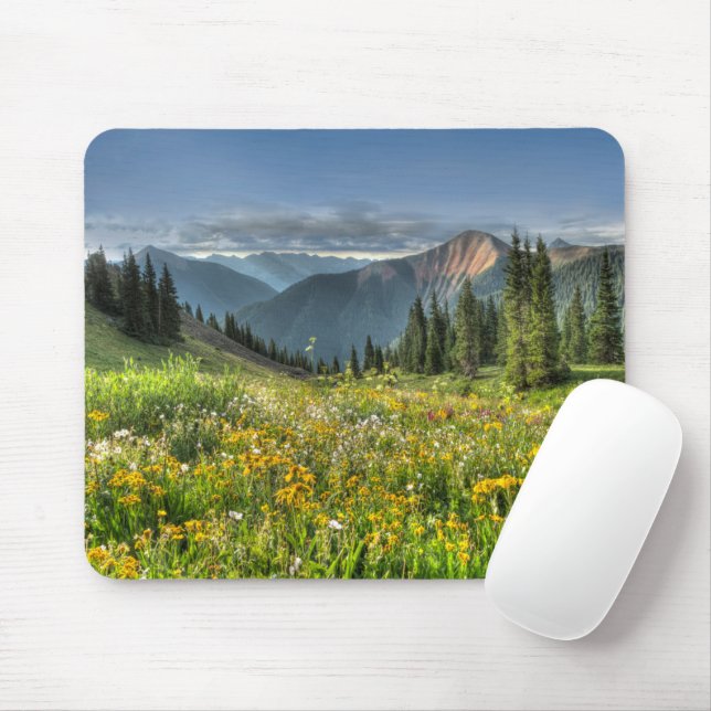 Mousepad Flores | Flores selvagens Silverton Colorado (Com mouse)