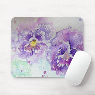 Mousepad Flores Flóridas Puras Pansais Camundongos