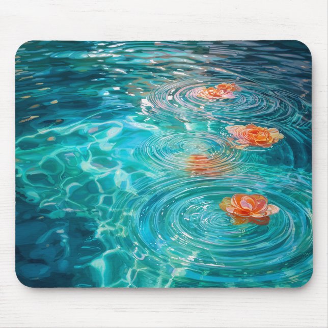 Mousepad Flores Flutuando na Água (Frente)