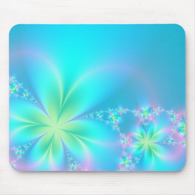 Mousepad Flores Fractais Coloridas (Frente)
