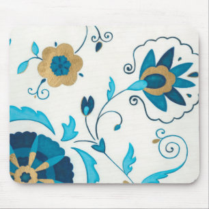 Mousepad Flores Indígenas com Fundo Branco
