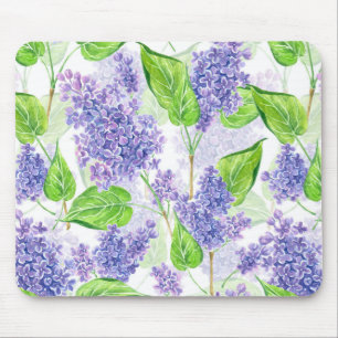 Mousepad Flores lilás aquarela