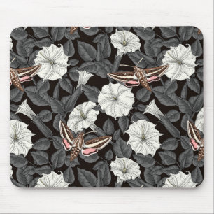 Mousepad Flores-lua e mariposas-esfinge 2