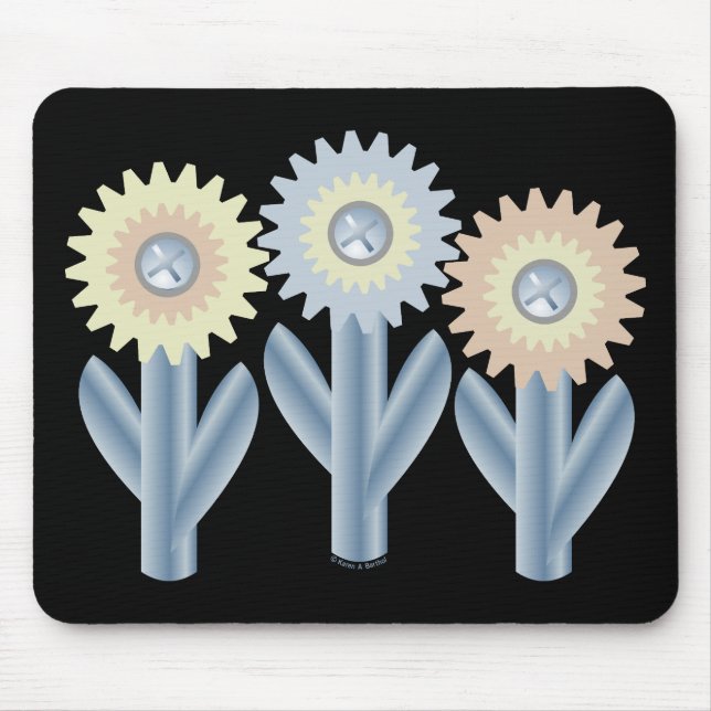 Mousepad Flores Mecânicas (Frente)