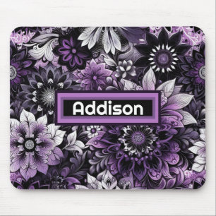 Mousepad Flores Místicas Roxas