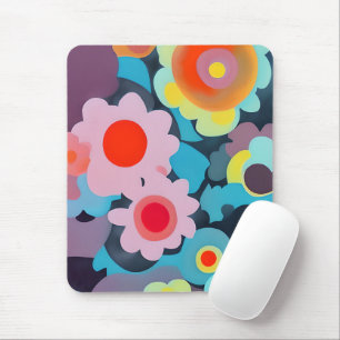 Mousepad Flores mod retrô 
