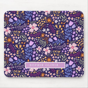 Mousepad Flores Modernas Flores Silvestres Elegantes e Femi