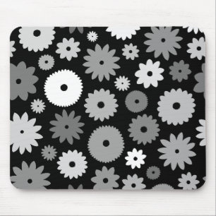 Mousepad Flores Monocromáticas Grande Padrão