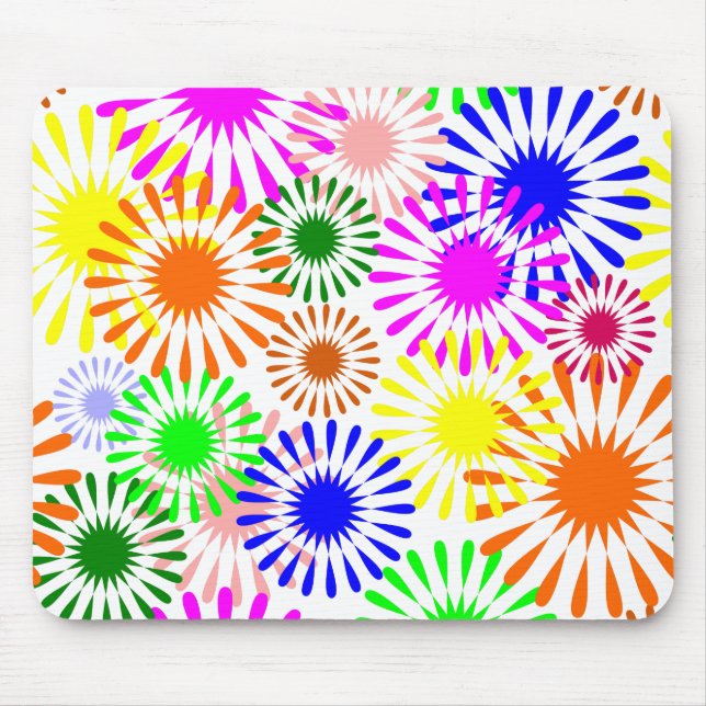 Mousepad Flores multicoloridas (Frente)