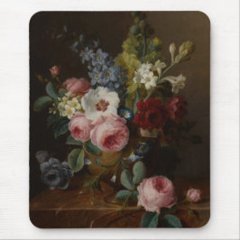 Mousepad Flores num vaso num bordo de mármore