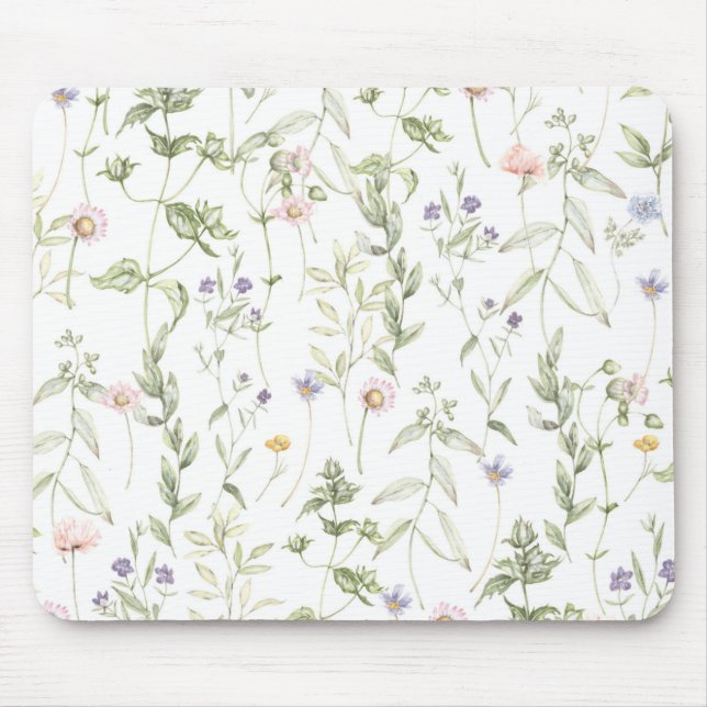 Mousepad Flores Pastel Vintage (Frente)