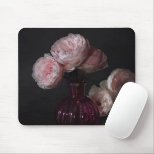 Mousepad Flores   Peões cor-de-rosa pálidos em Vase