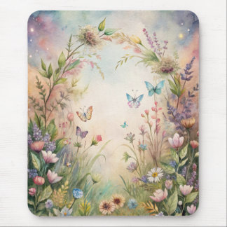 Mousepad Flores-prados e borboletas