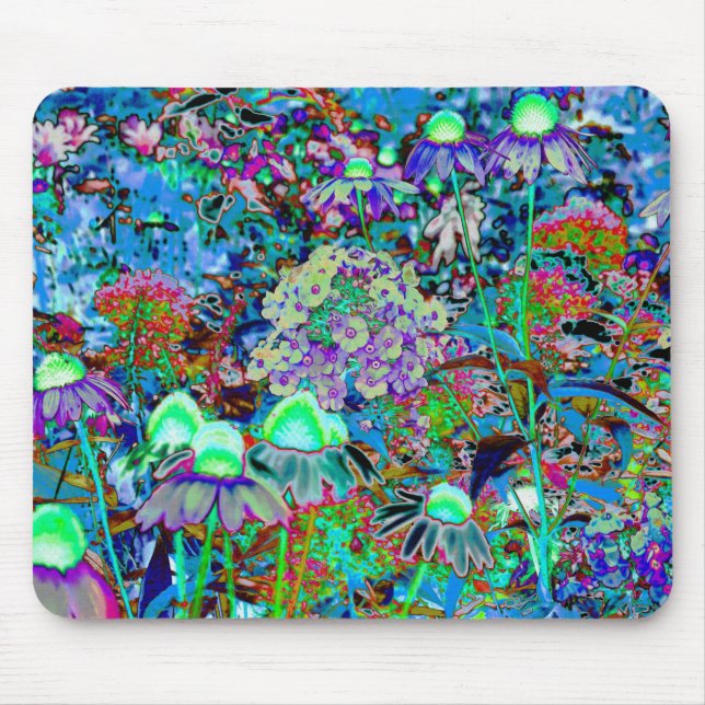 Mousepad Flores Psicodélicas e Verdes limões (Frente)