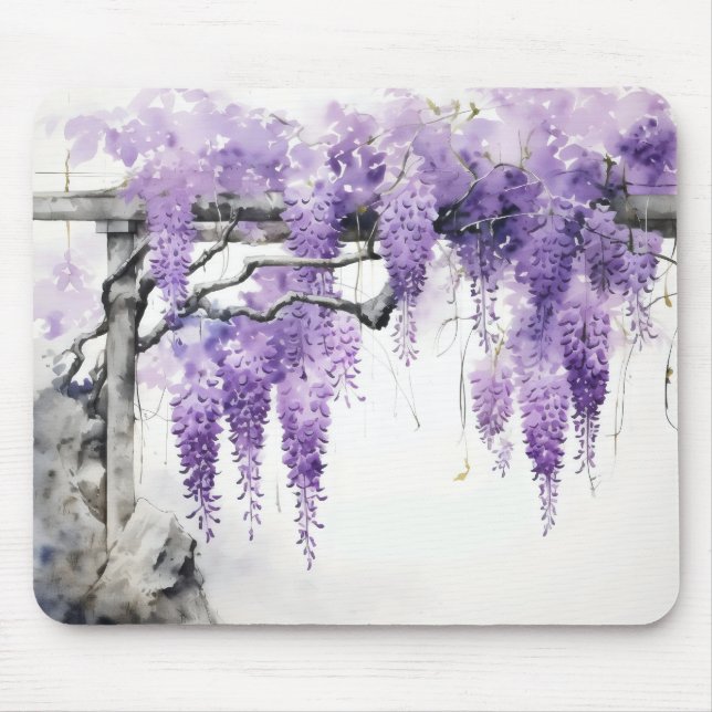 Mousepad Flores Púrpuras - Cores de Wisteria (Frente)