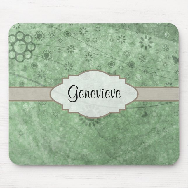 Mousepad Flores Retro e Borboletas Aqua.png (Frente)