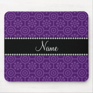 Mousepad Flores retros roxas conhecidas personalizadas