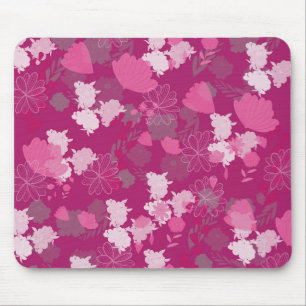 Mousepad flores rosa