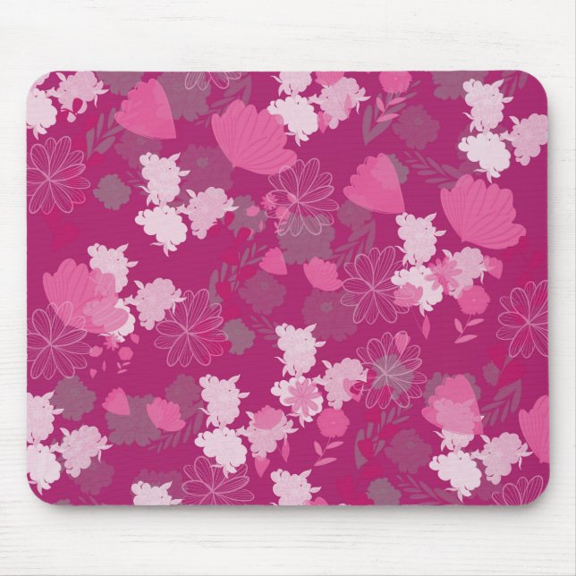 Mousepad flores rosa (Frente)