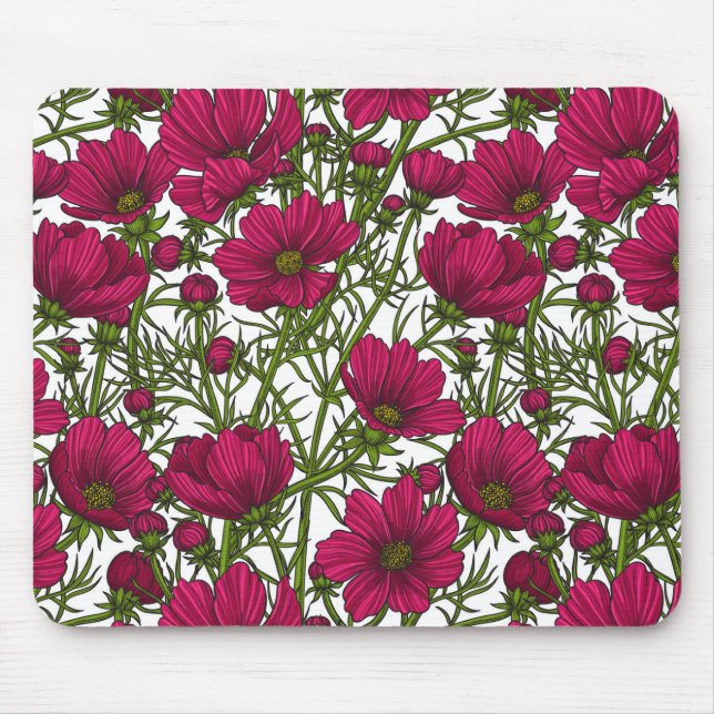Mousepad Flores rosa Cosmos (Frente)