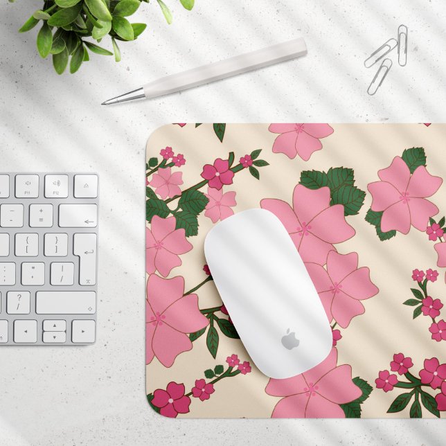 Mousepad Flores Rosa, Padrão Floral, Padrão De Flores (Criador carregado)