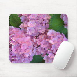 Mousepad Flores rosa pastel Hortensia hydrangea