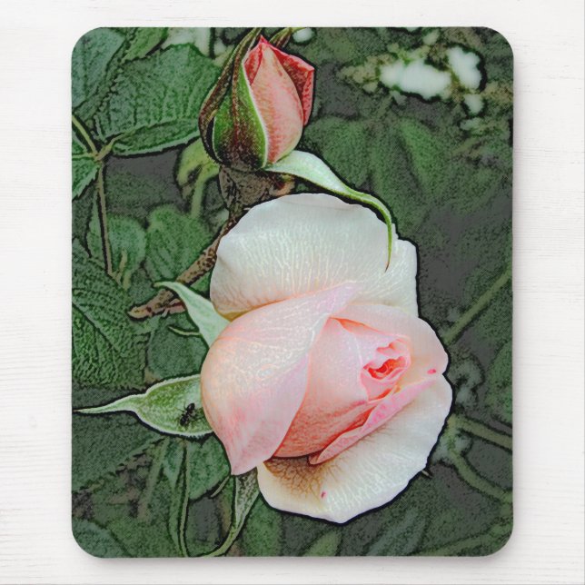 Mousepad flores rosa-rosa (Frente)