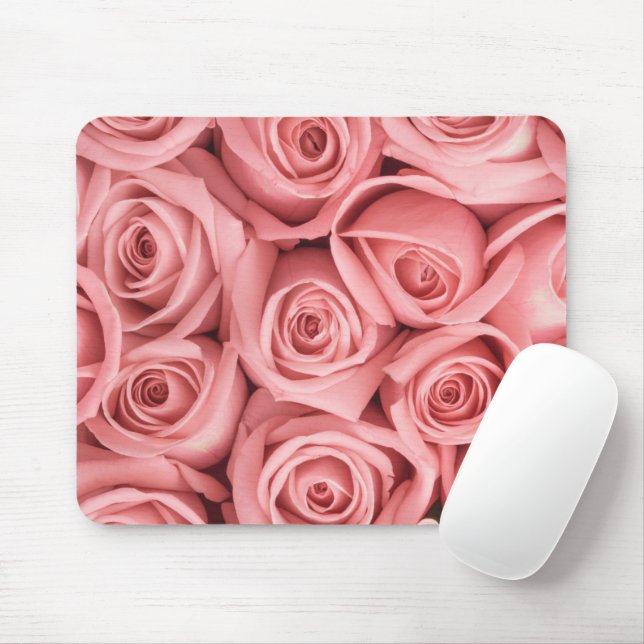 Mousepad Flores | Rosas rosadas (Com mouse)