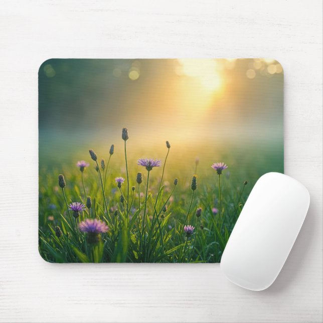 Mousepad Flores Roxas Em Mistura (Com mouse)