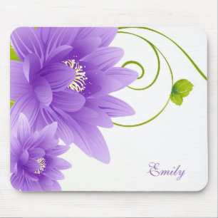 Mousepad Flores Roxas Monogramas