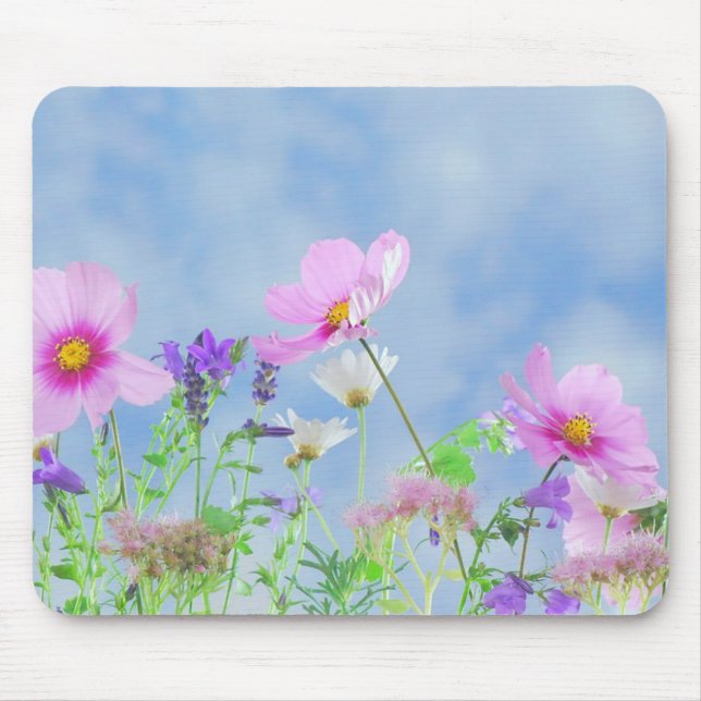 Mousepad Flores selvagens, a beleza da natureza (Frente)