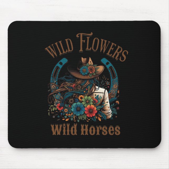 Mousepad Flores Selvagens de Cowgirl dos Sundes Meridionais (Frente)