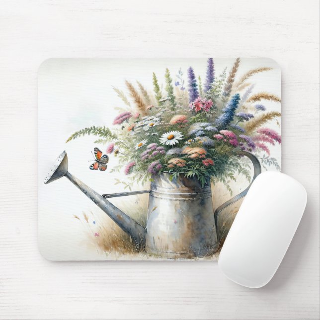 Mousepad Flores Selvagens Em Água (Com mouse)