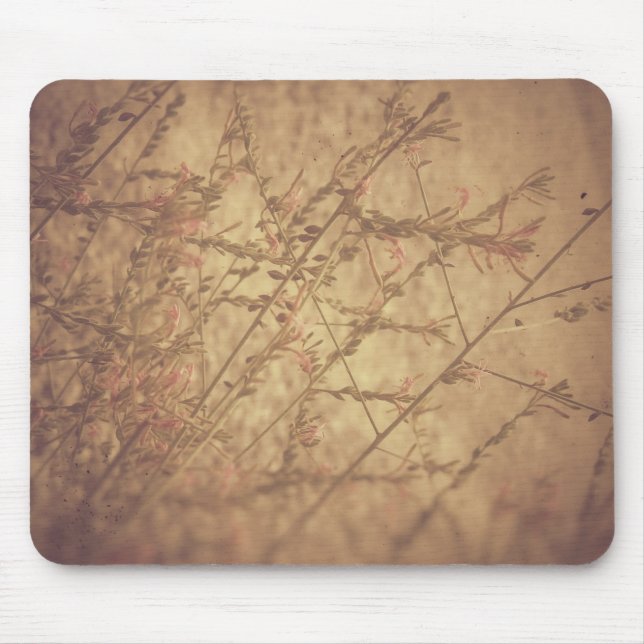 Mousepad Flores selvagens Faux Vintage (Frente)